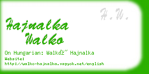 hajnalka walko business card